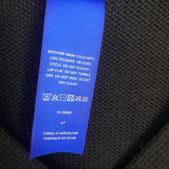 KIT AND ACE Black V-neck Sweater Midi Dress in 99% Merino wool with Nylon Large - Picture 8 of 14